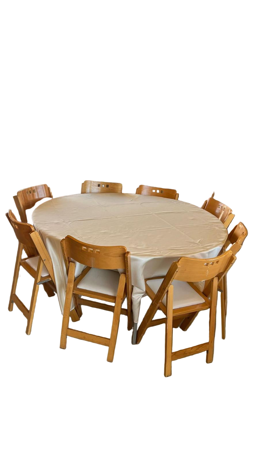 שולחן עץ עגול 1.6 מ'